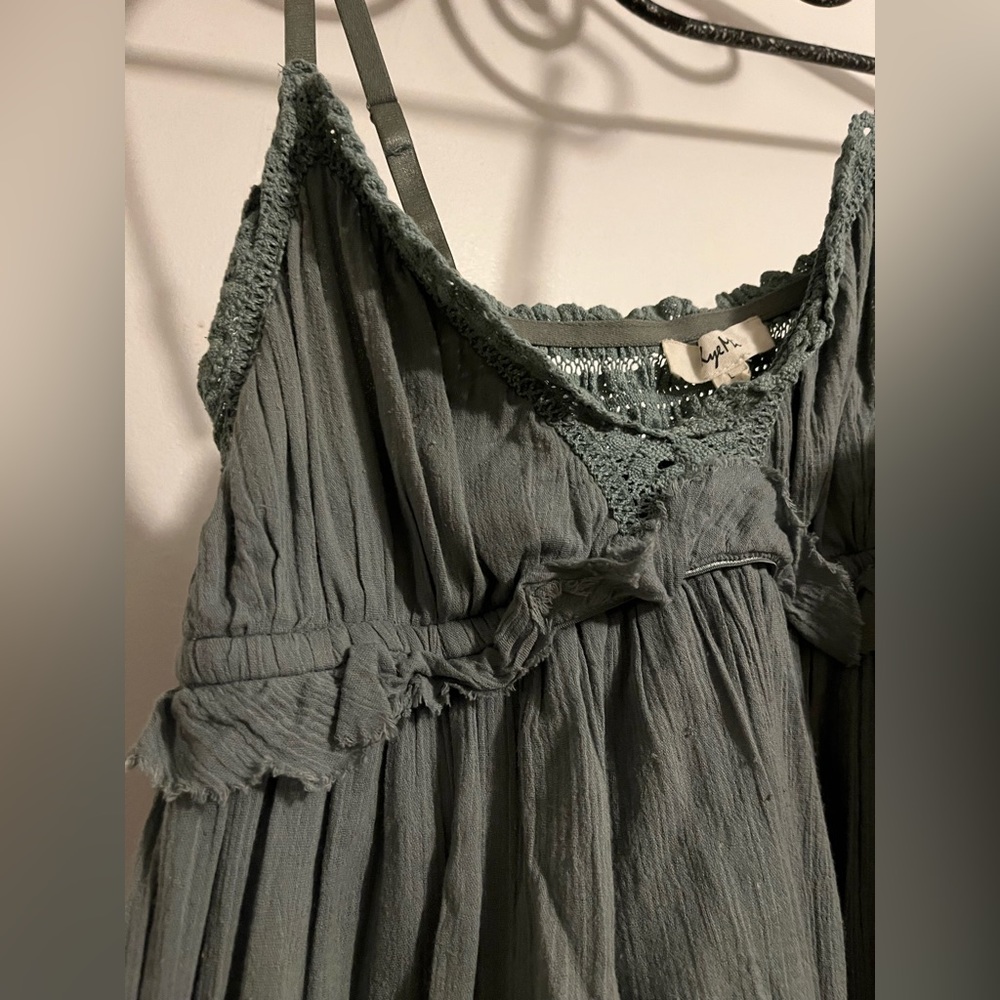 Triangle Top Spaghetti Strap Mini Summer Dress - image 3